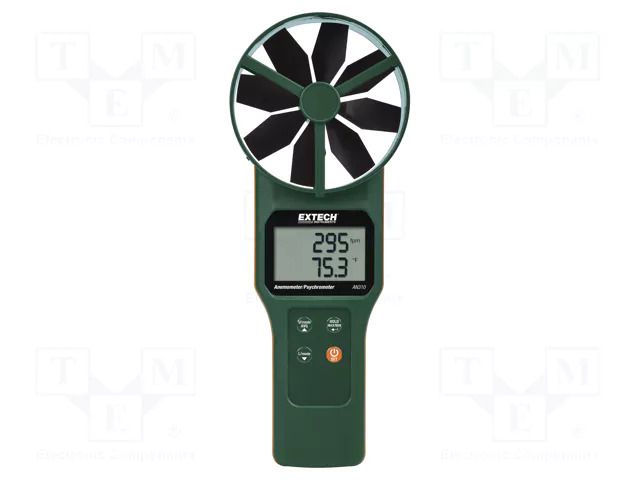 Thermoanemometer; LCD; (4000); Vel.measur.resol: 0.01m/s EXTECH AN310
