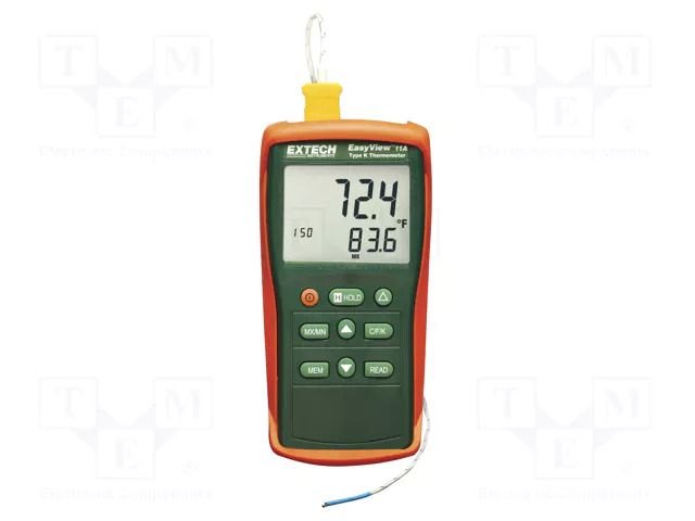 Meter: temperature; digital; LCD; Accur: ±(0.3%+1°C); -50÷1300°C EXTECH EA11A