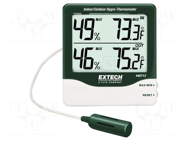 Thermo-hygrometer; -10÷60°C; 10÷99%RH; Accur: ±1°C EXTECH EX445713