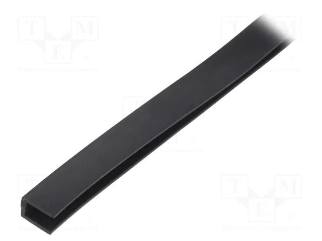 Hole and edge shield; EPDM; L: 10m; black; H: 10mm; W: 8mm RST ROZTOCZE UT-5.3-10M