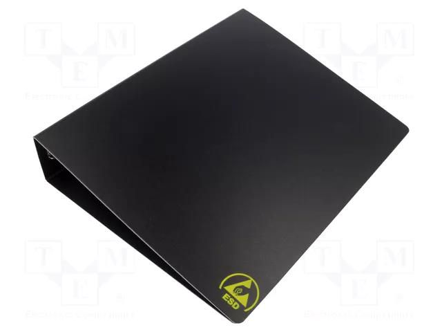 ESD; A4; black; Application: for storing documents; 65mm STATICTEC PRT-STS1138