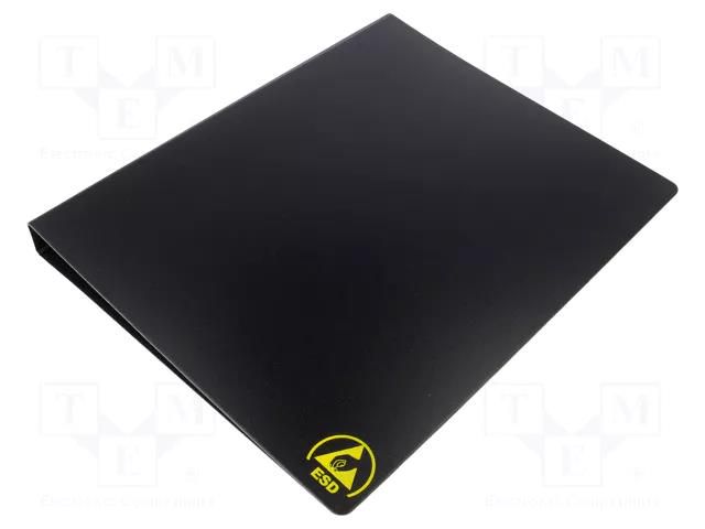 ESD; A4; black; Application: for storing documents; 25mm STATICTEC PRT-STS1136
