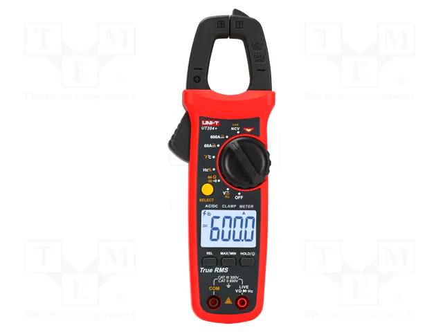 Meter: multifunction; digital,pincers type; Øcable: 28mm; LCD UNI-T UT204+