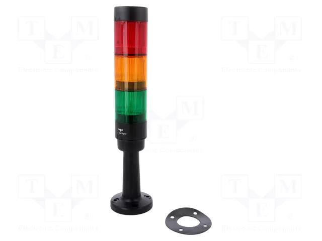 Signalling column; red/orange/green; LED; 24VDC; 24VAC; IP65; ABS AUER SIGNAL CT5-Q01