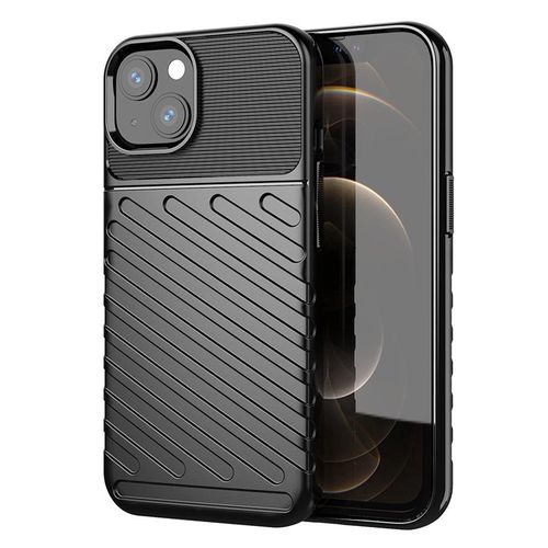 Thunder Case Flexible Tough Rugged Cover TPU Case for iPhone 13 mini black, Hurtel 5907769328428