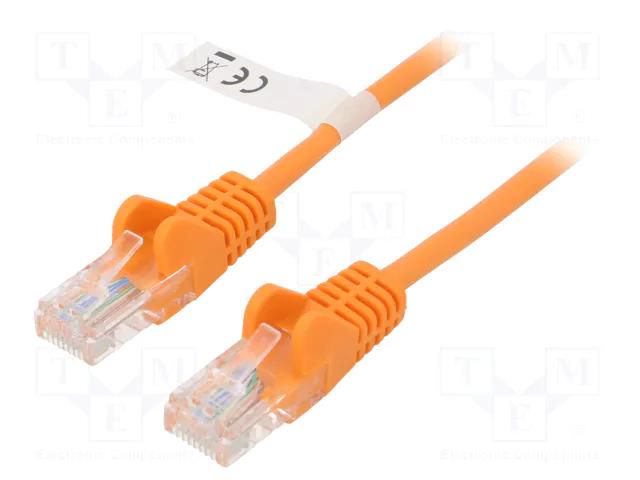 Patch cord; RJ45 plug,both sides; U/UTP; 5e; stranded; CCA; PVC Goobay U/UTP5-CCA-100OR