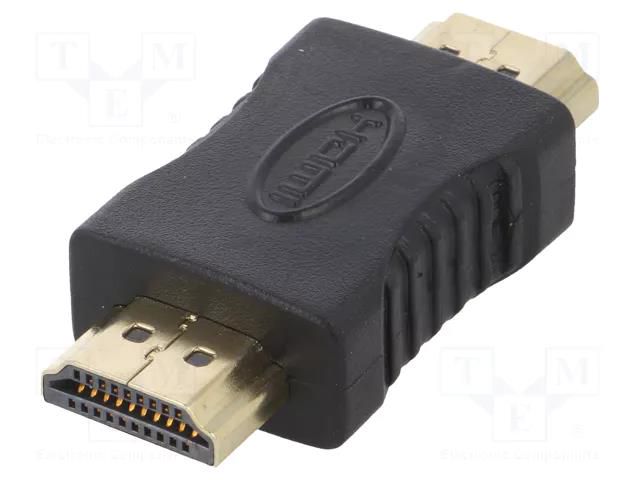 Adapter; HDMI plug,both sides; HDMI 1.4; black AKYGA AK-AD-21