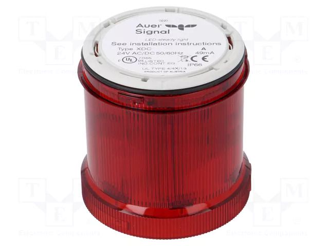 Automation module: light signaller; red; LED; 24VDC; 24VAC; IP66 AUER SIGNAL 900012405