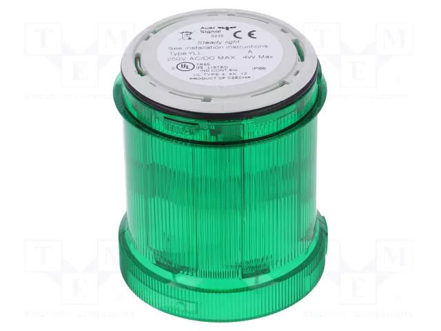 Module: light signaller; green; bulb BA15D; 12÷250VDC; 12÷250VAC AUER SIGNAL 901006900