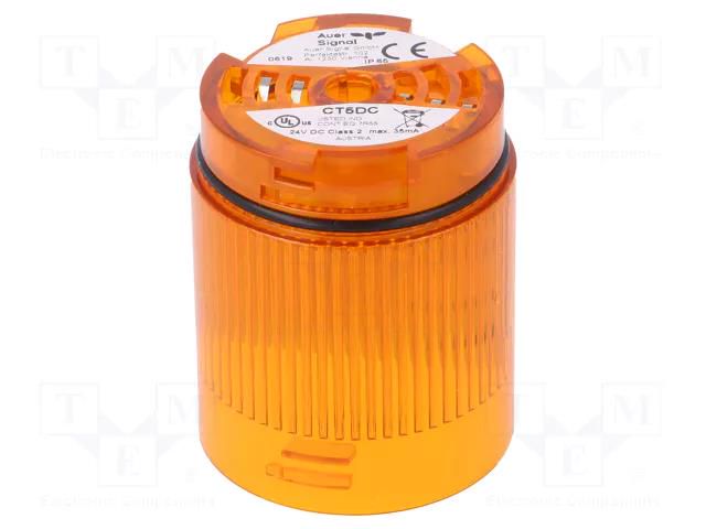 Module: light signaller; orange; LED; 24VDC; IP65; Ø50x69mm AUER SIGNAL 915011005