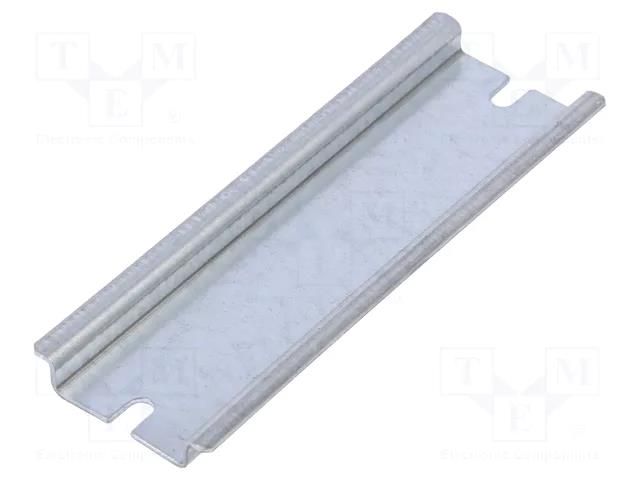 DIN rail; steel; zinc; L: 100mm; W: 35mm; TS35; MNX FIBOX MIV10