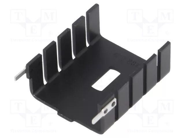 Heatsink: moulded; TO220; black; L: 30mm; W: 25.4mm; H: 12.7mm; screw Wakefield Thermal 287-1ABE