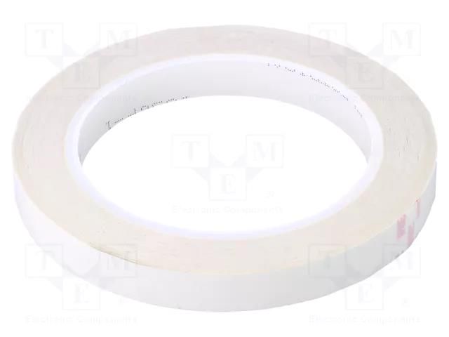 Tape: electrical insulating; W: 12mm; L: 66m; Thk: 0.063mm; white 3M 3M-1350F-1-12/WH
