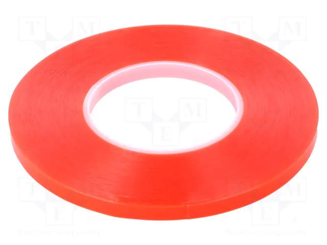 Tape: fixing; W: 9mm; L: 50m; Thk: 0.22mm; modified acryl; red IPT N220E-9-50