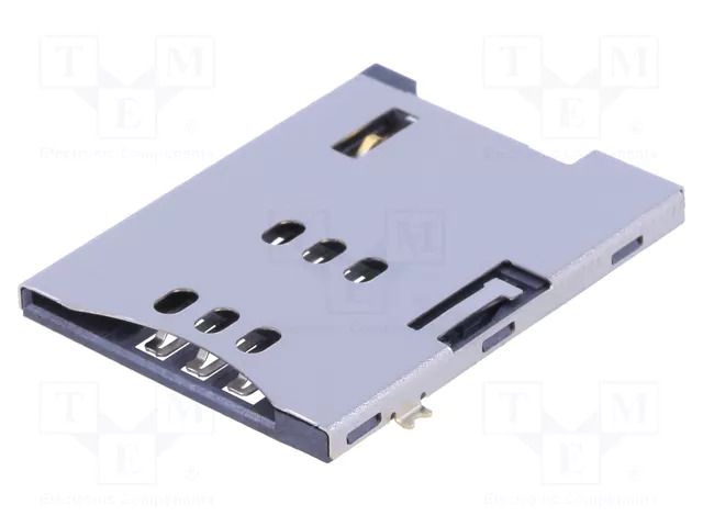 Connector: for cards; SIM; push-push; SMT; gold-plated; PIN: 6 HSM C0662-06CGBR00R