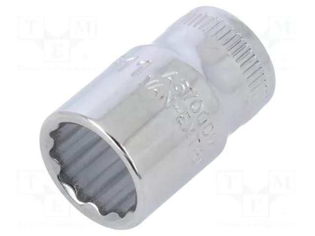 Socket; 12-angles,socket spanner; 11mm; 1/4"; tool steel BAHCO SA.A6700DM-11