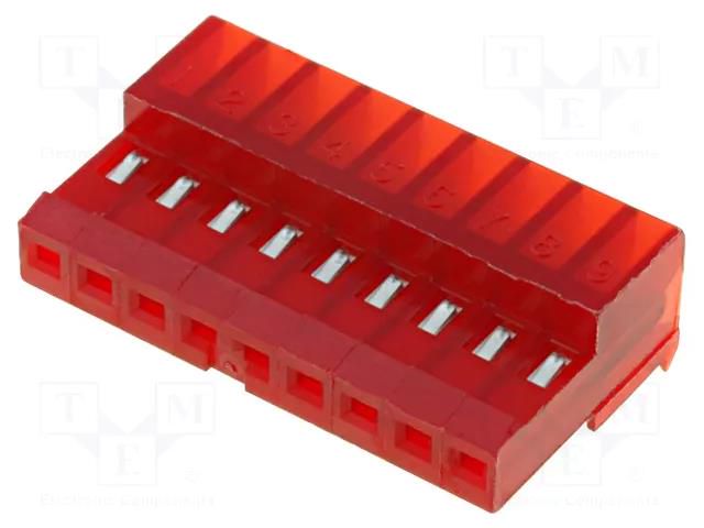 Connector: wire-board; plug; female; PIN: 9; MTA-100; 250VAC; IDC TE Connectivity 3-640440-9