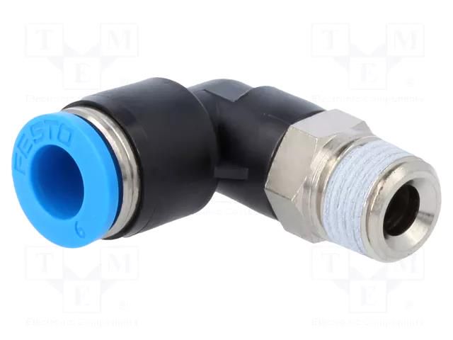 Push-in fitting; angled 90°; -0.95÷6bar; Gasket: NBR caoutchouc FESTO QSL-1/8-6