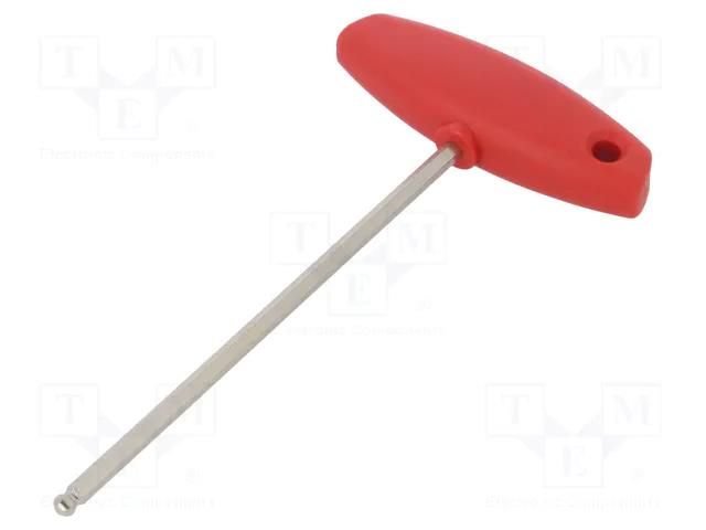 Wrench; hex key,spherical; HEX 5mm; Overall len: 182mm WIHA WIHA.04108