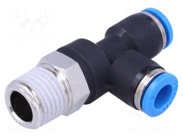 Push-in fitting; straight,T-tap splitter; -0.95÷6bar; PBT; QS FESTO QSTL-1/4-6
