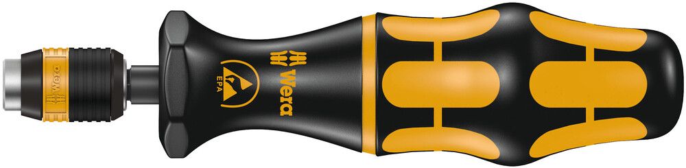 Series 7400 ESD Kraftform torque screwdrivers with a customised factory pre-set measurement value, handle size 105 mm, 7460 ESDx0.3-1.2, Wera 05074840010
