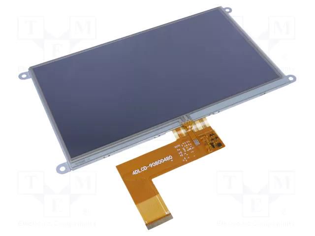 Display: TFT; 9"; 800x480; Illumin: LED; Dim: 210.7x126.4x4.9mm; RGB 4D Systems 4DLCD-90800480-R