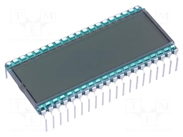 Display: LCD; 7-segment; STN Positive; No.of dig: 4; Char: 8.9mm DISPLAY ELEKTRONIK DE127-TU-30/7.5