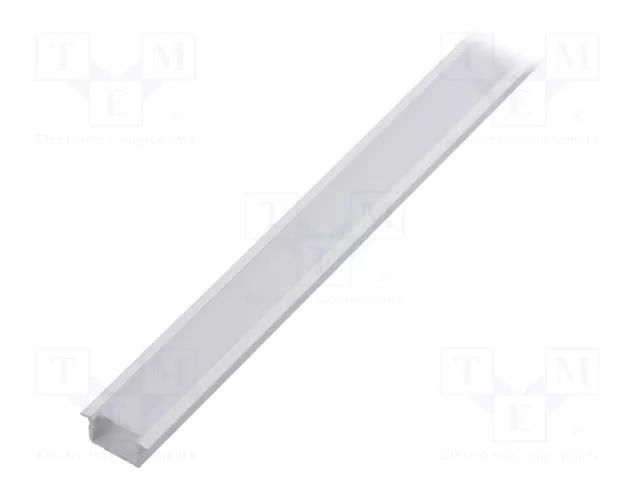 Profiles for LED modules; white; white; L: 1m; aluminium; recessed FIX&FASTEN FIX-GLG2-W-1M-SET