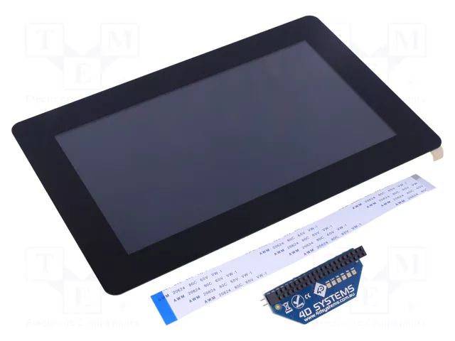 Display: TFT; 7"; 800x480; Window dimensions: 153.84x85.6mm; 5VDC 4D Systems GEN4-4DPI-70CT-CLB