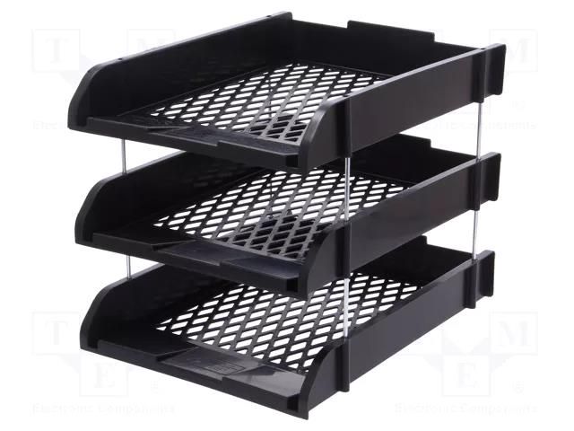 Bin; ESD; A4; Application: for storing documents; black STATICTEC PRT-STS1090