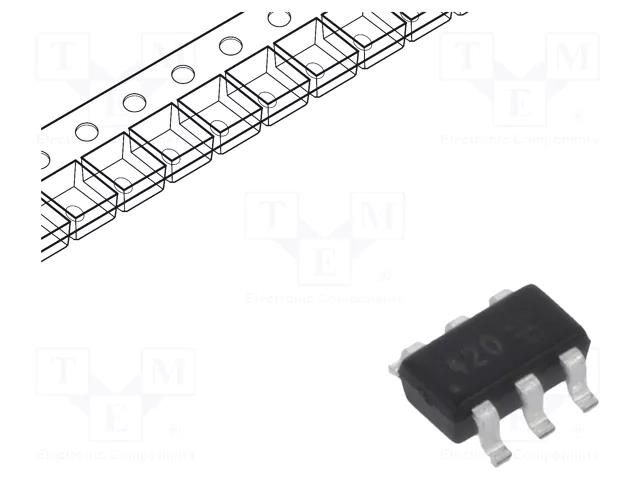 IC: driver; single transistor; current regulator,LED driver DIODES INCORPORATED BCR420UW6-7