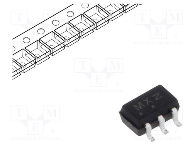 IC: digital; buffer,non-inverting; Ch: 2; SMD; SC88A; 1.65÷5.5VDC ONSEMI NL27WZ17DFT2G