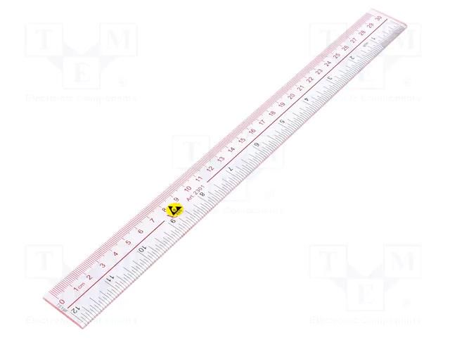 ESD; colourless; 300mm; Office Equipment: ruler STATICTEC PRT-STS1060