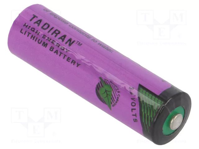 Battery: lithium (LTC); 14505; 3.6V; 2400mAh; non-rechargeable TADIRAN SL-860/S