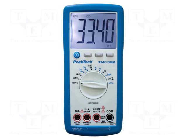 Digital multimeter; LCD; 3,75 digit (4000); -20÷760°C PEAKTECH PKT-P3340