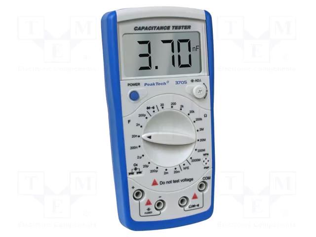 CR meter; LCD; 3,5 digit; C accuracy: ±(0.5%+10digit); 1mA@2.8V PEAKTECH PKT-P3705