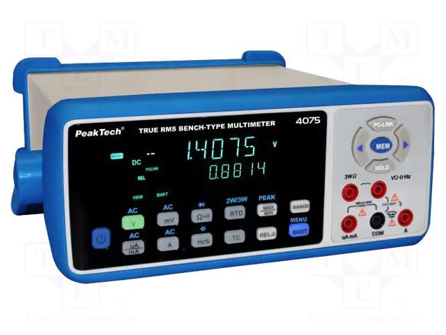 Benchtop multimeter; LED; 4,83 digit (63000); True RMS PEAKTECH PKT-P4075