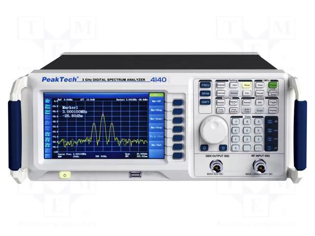Spectrum analyzer; Band: 10MHz÷3GHz; In.imp: 50Ω; 9kHz÷3GHz PEAKTECH PKT-P4140