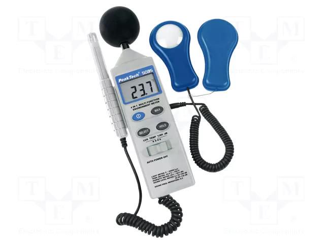 Meter: environmental conditions; LCD; 3,5 digit; 20/200/2k/20klx PEAKTECH PKT-P5035