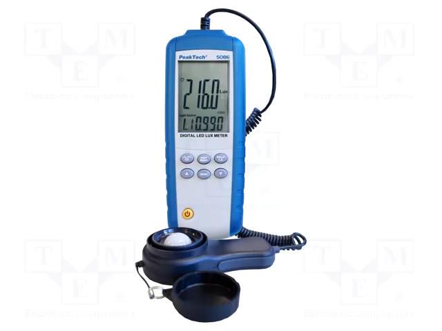 Light meter; 40/400/4000/40000/400000lx,40/400/4k/40kfc; 3% PEAKTECH PKT-P5086