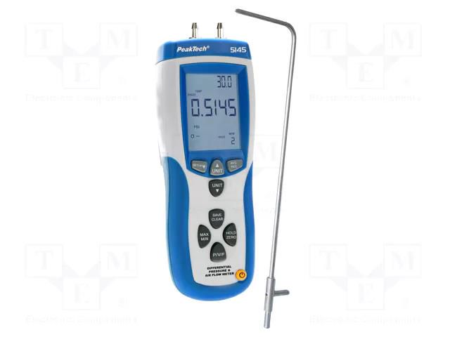 Manometer; 0÷50mbar; ±0.3%; Interface: USB; 203x75x50mm PEAKTECH PKT-P5145