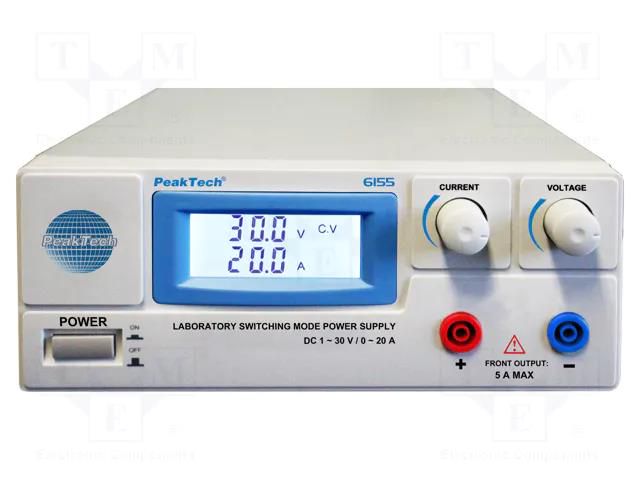 Power supply: laboratory; switching,single-channel,adjustable PEAKTECH PKT-P6155