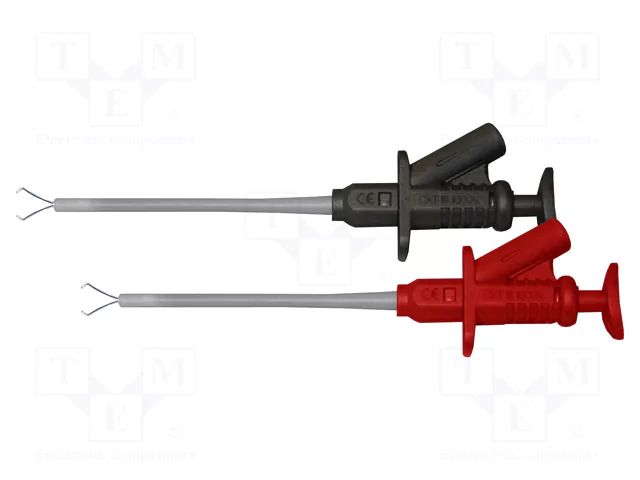 Clip-on probe; pincers type; 5A; black,red; 4mm; Ø: 4mm PEAKTECH PKT-P7010
