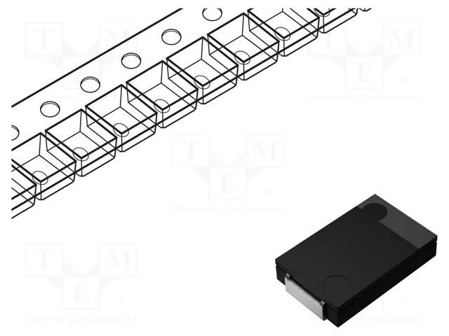 Capacitor: polymer; low ESR; 150uF; 6.3VDC; SMD; SP-CAP CX; ±20% PANASONIC EEFCX0J151R