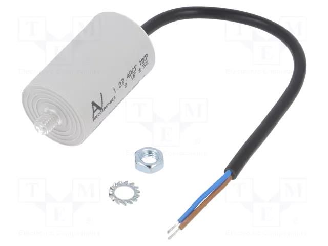 Capacitor: polypropylene; motors, run; 8uF; 470VAC; Ø35x58.5mm KEMET C274ACF4800LF0J