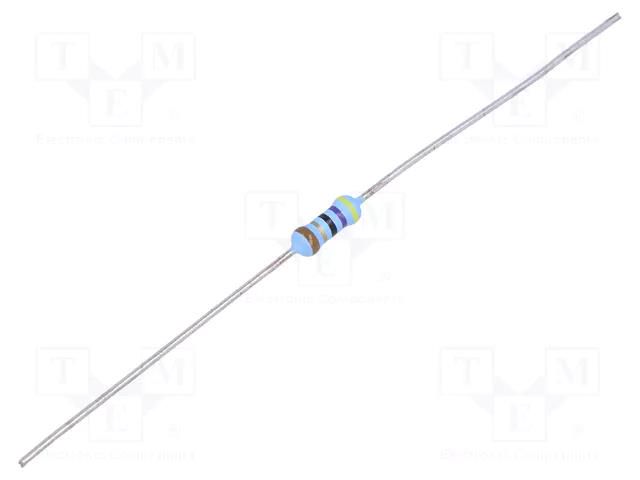 Resistor: thin film; THT; 47Ω; 600mW; ±1%; Ø0.6x28mm; Ø2.5x6.5mm VISHAY MRS25000C4709FCT00