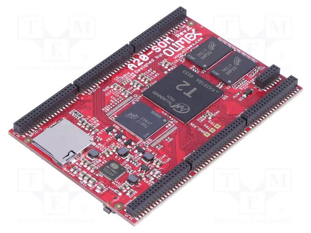 SOM; integrated compute module; Cortex A7; IDC40 x6; DDR3 OLIMEX T2-SOM-E8GS16M-IND