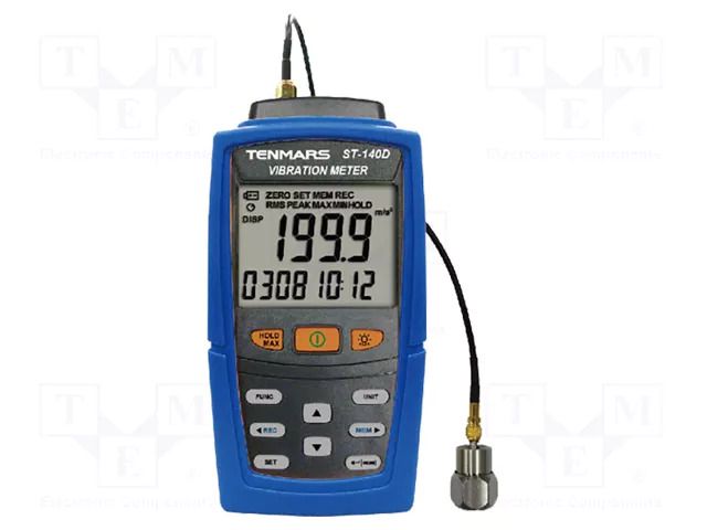 Vibrometer; Display: LCD; 1,999mm,199,9m/s2,199,9mm/s; 0.01÷1kHz TENMARS ST-140D/S