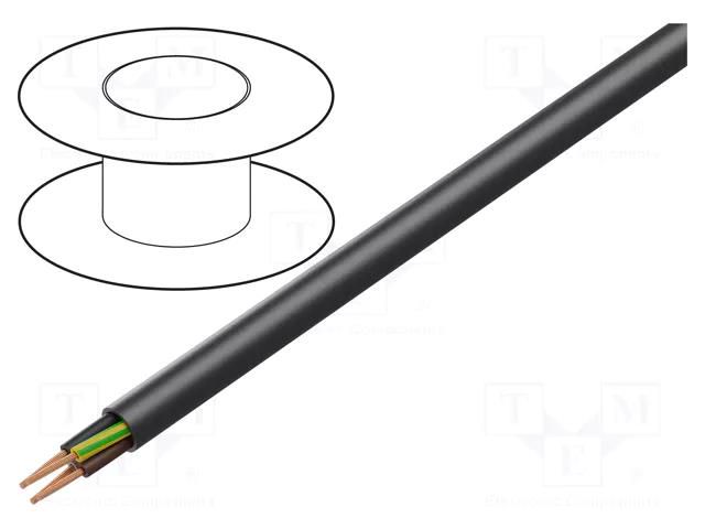 Wire; H05RN-F; 4G0.75mm2; round; stranded; Cu; rubber; black LAPP H05RN-F-4G0.75