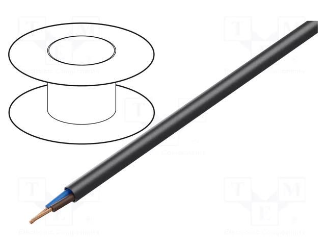 Wire; H07RN-F; 2x1.5mm2; round; stranded; Cu; rubber; black; Class: 5 LAPP H07RN-F-2X1.5